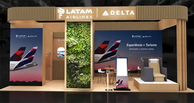 Estande com foco na experiência e sustentabilidade