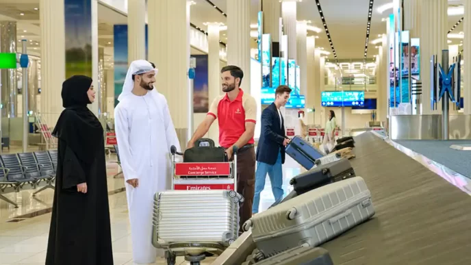 Emirates bate recorde no manuseio de bagagens em seu hub de Dubai