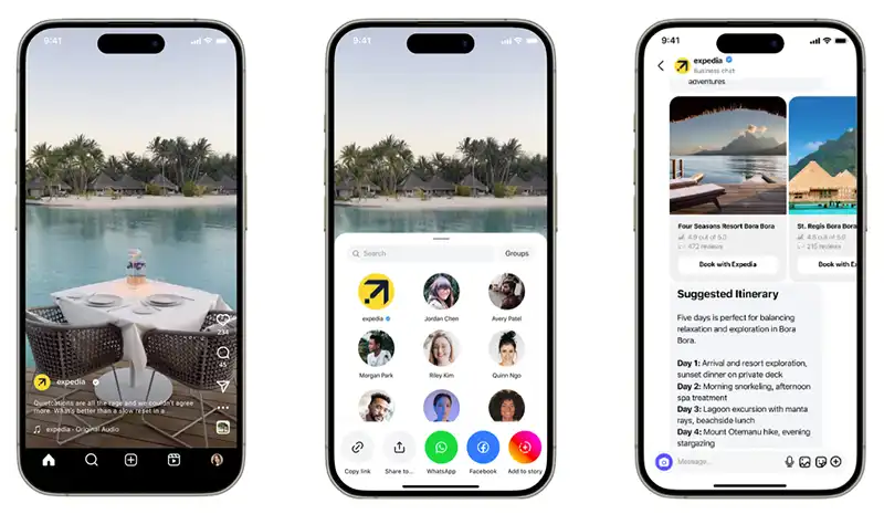 Expedia lança Trip Matching: Transforme reels do Instagram em roteiros de viagem