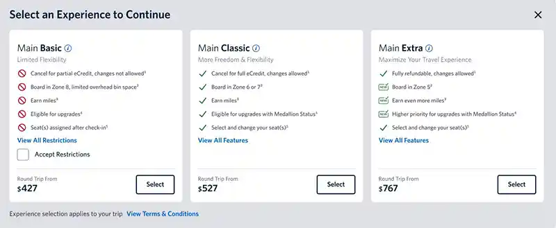 Delta anuncia novas opções de tarifas e mais personalização